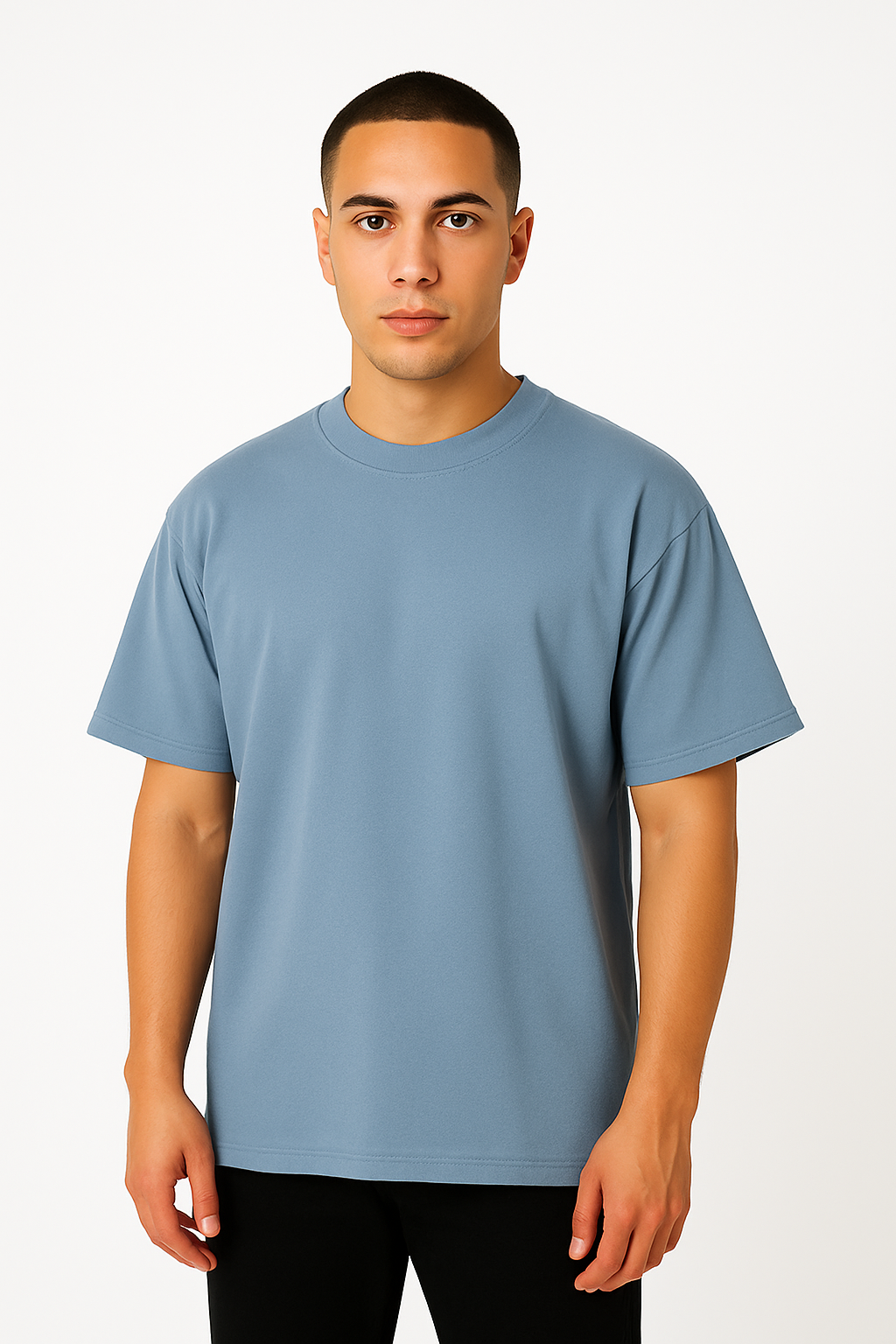 Playera Oversize Gris Azulada Gramaje 240