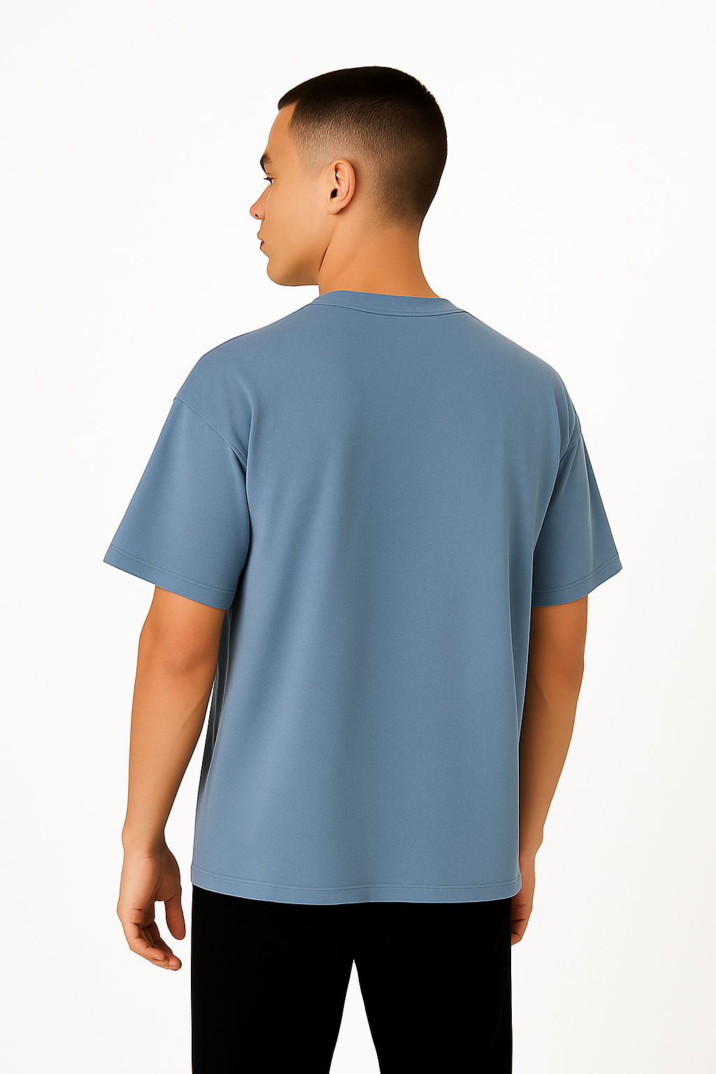 Playera Oversize Gris Azulada Gramaje 240