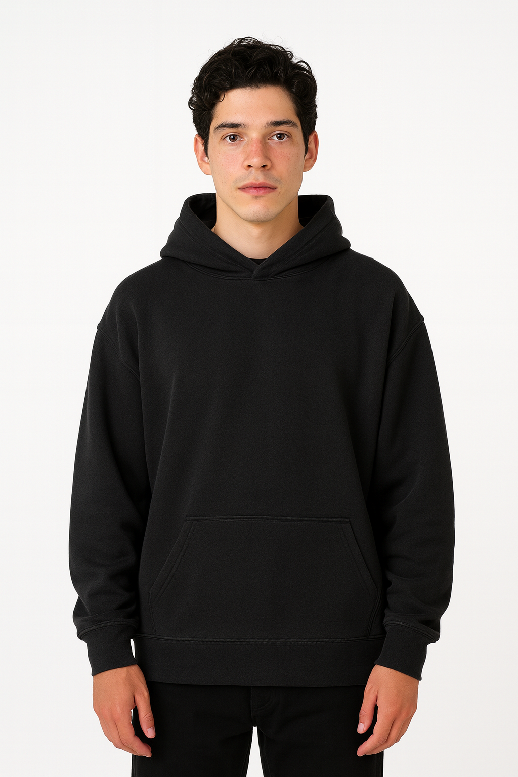 Hoodie Oversize Negra Gramaje 400