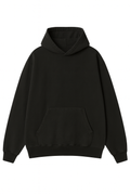 Hoodie Semi-oversize Negra Gramaje 300