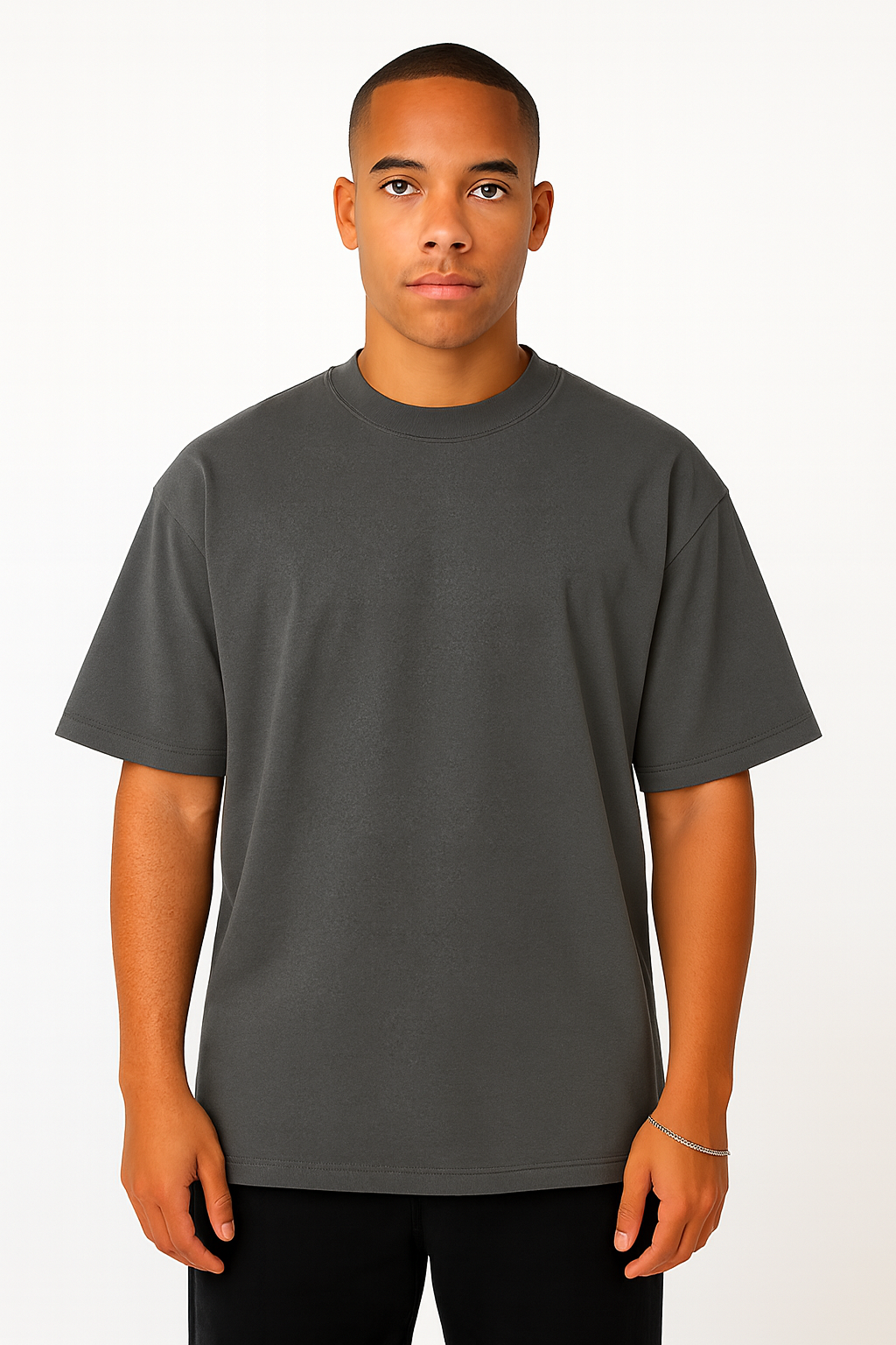 Playera Oversize Gris Grafito Gramaje 200