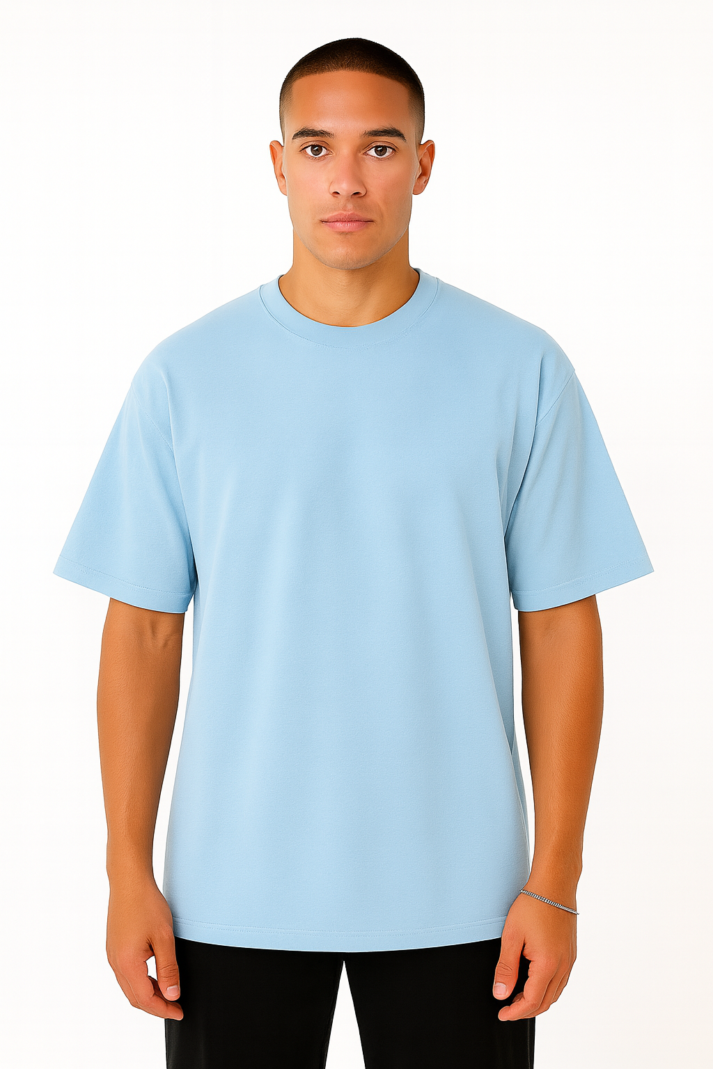 Playera Oversize Azul Cielo Gramaje 200