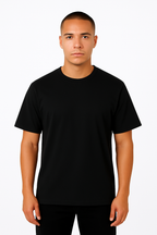 Playera Regular Negra Gramaje 200
