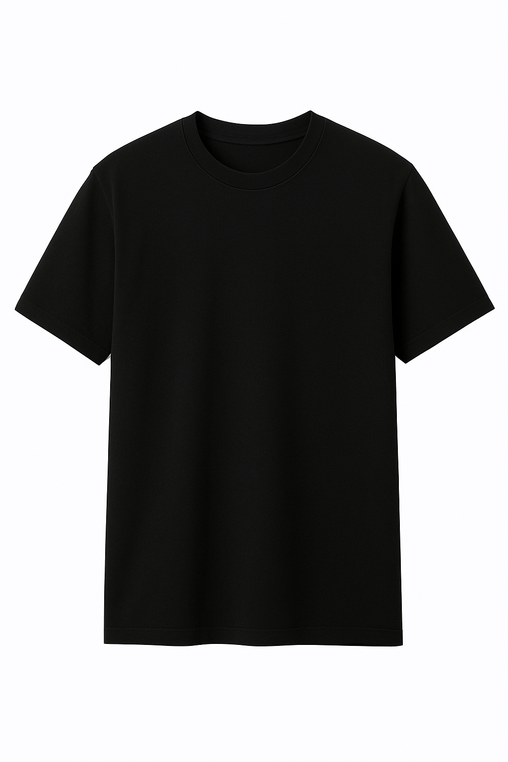 Playera Regular Negra Gramaje 200