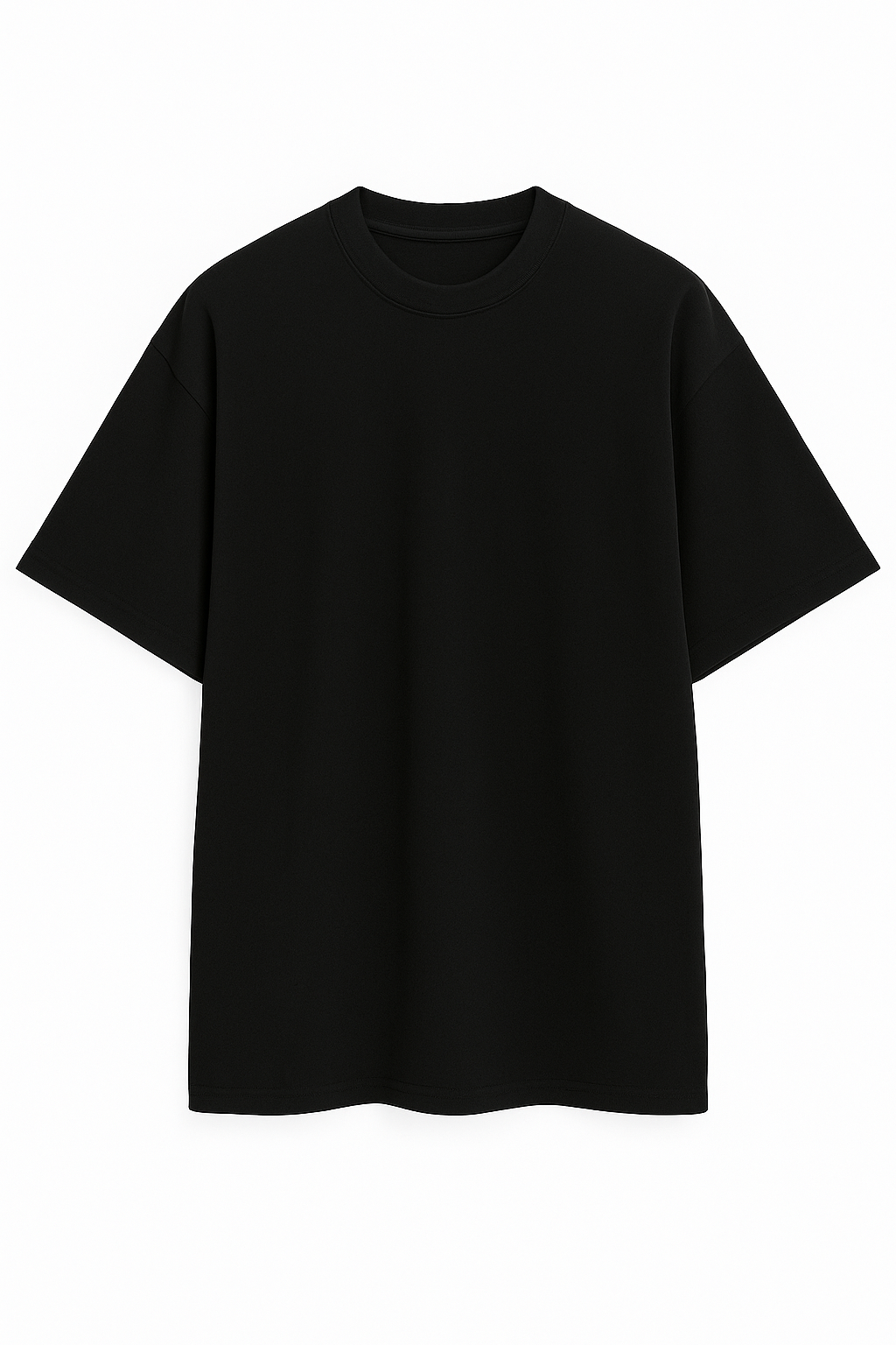 Playera Oversize Negra Gramaje 240