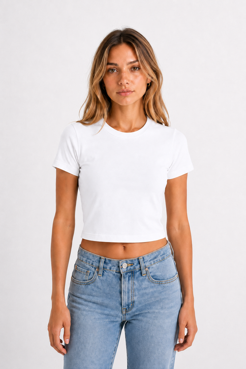 Baby Tee Gramaje 180 Blanco