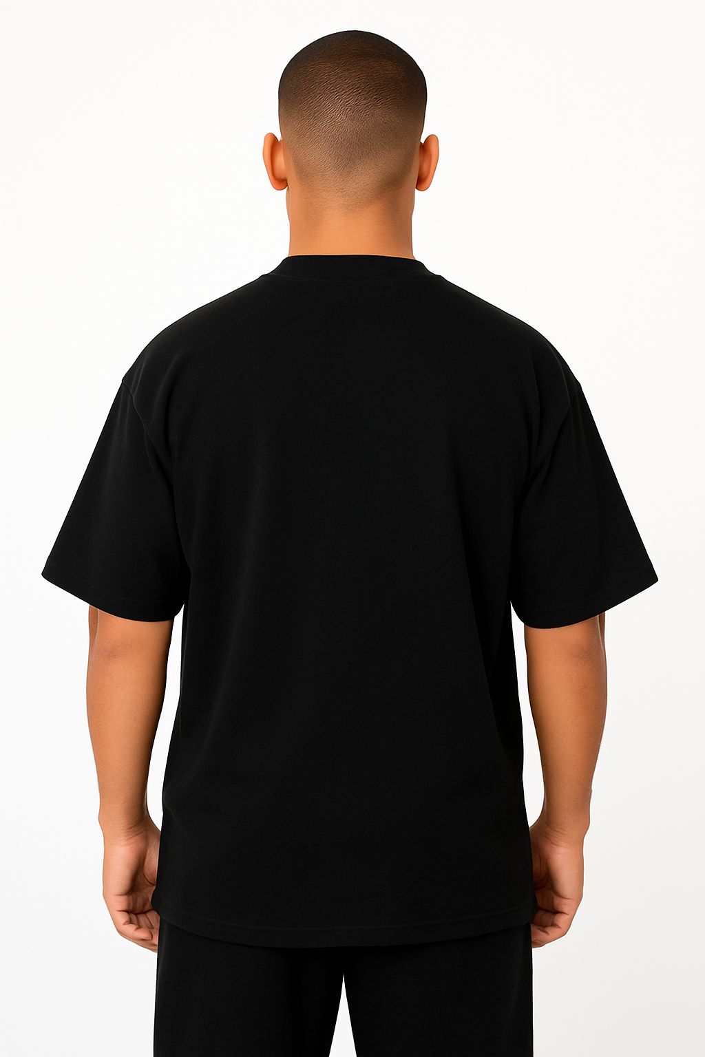 Playera Oversize Negro Gramaje 220