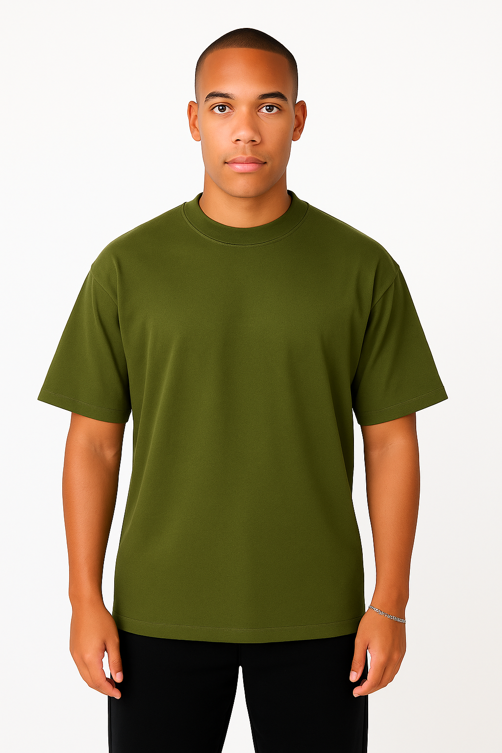 Playera Oversize Verde Olivo Gramaje 220