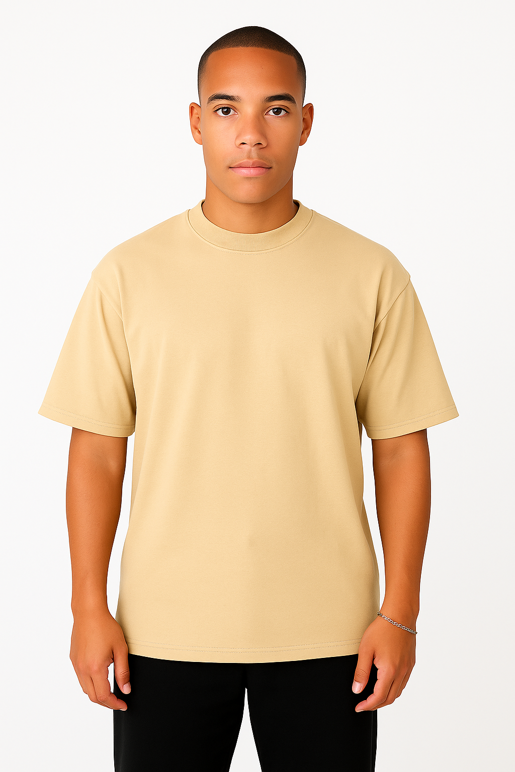 Playera Oversize Beige Gramaje 220