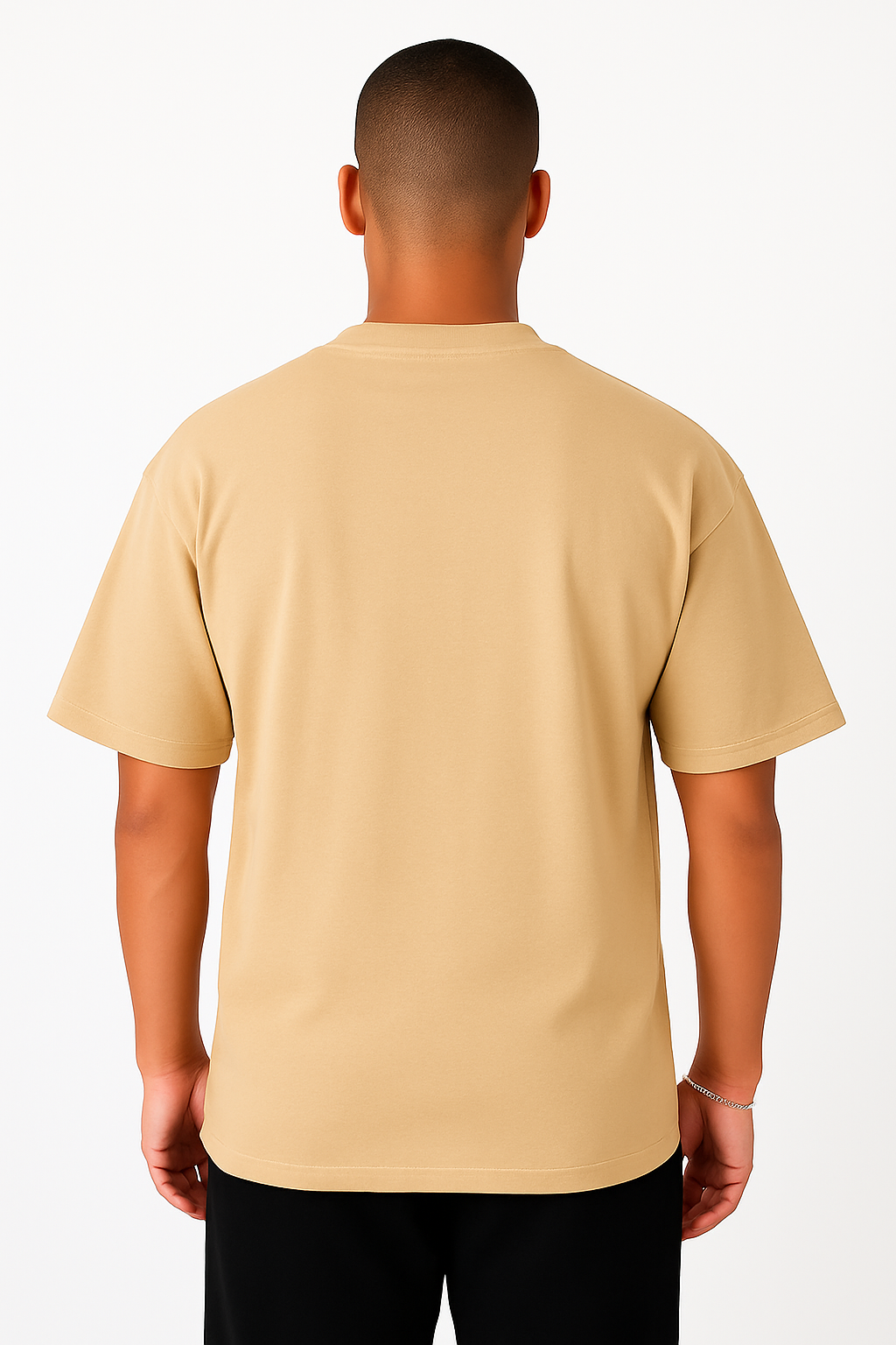 Playera Oversize Beige Gramaje 220