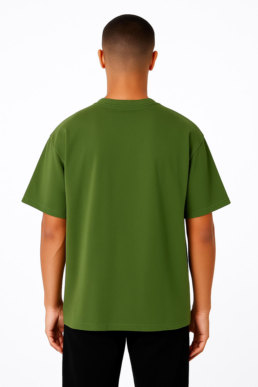Playera Oversize Verde Militar Gramaje 200