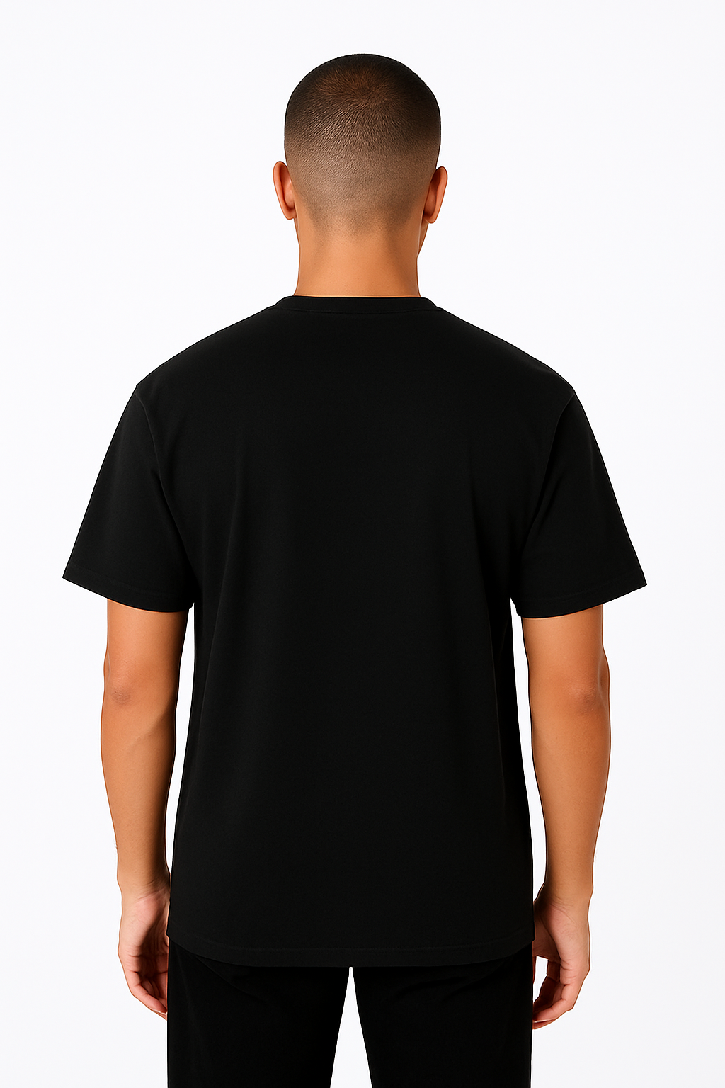 Playera Regular Negra Gramaje 200