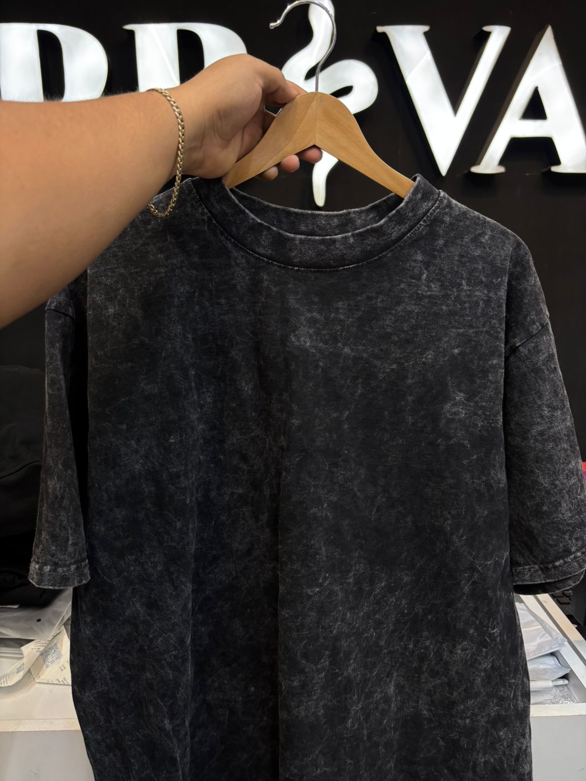 Playera Oversize Acid Wash Gramaje 220